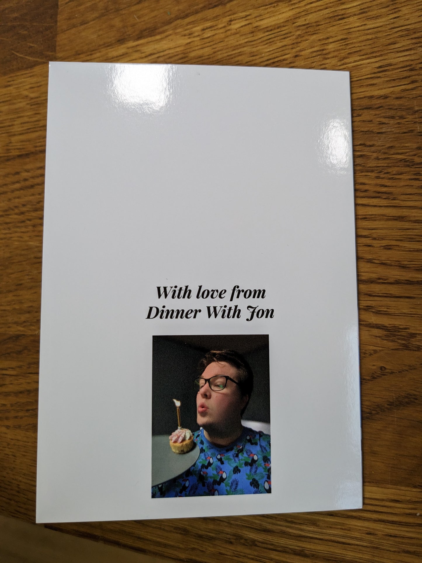 Birthday/celebration card with handwritten message